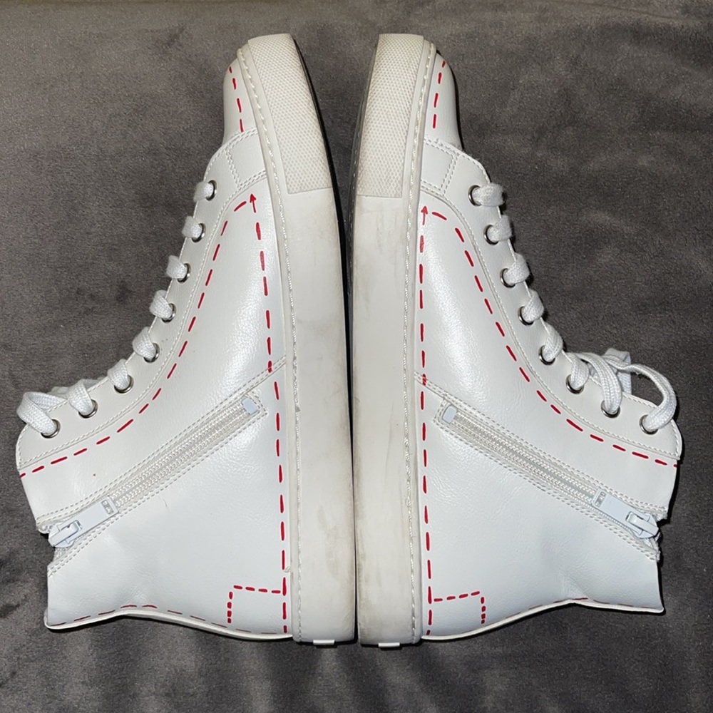 Hightop Sneakers Aldo Marvina size 8 White Leather - Picture 3 of 8
